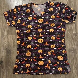 Halloween Scrub Top